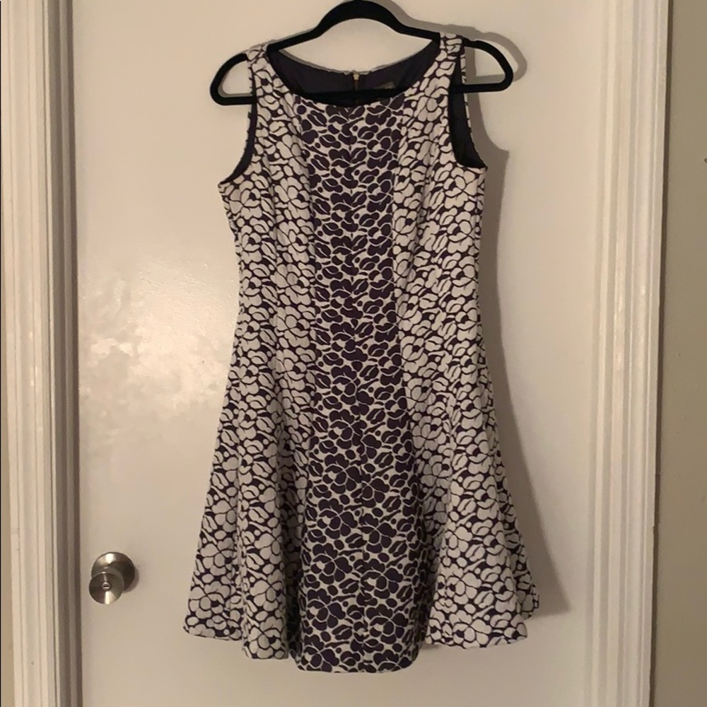 Blue and white dress